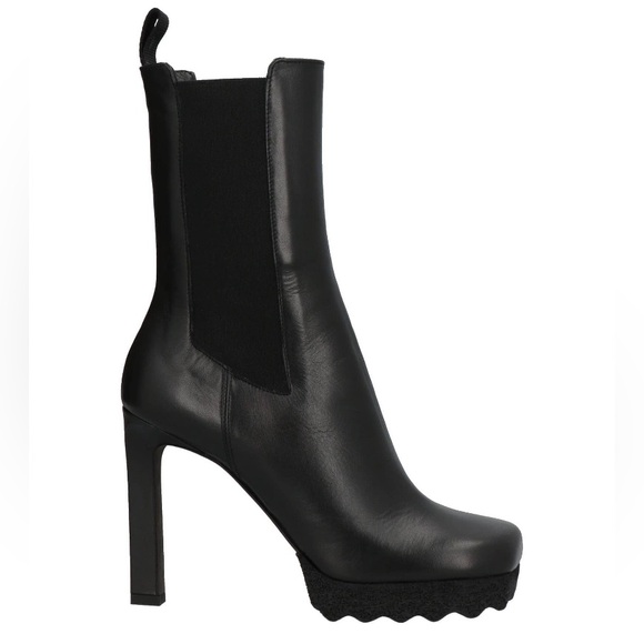 Off-White leather heeled boots - Picture 3 of 9